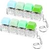 2 PCS Keyboard Fidget Toy, Keyboard Fidget Keychain 4-in-1 Keyboard Decompression Button Finger Clicker Toys, Button Stress Relief Fidget Gifts to Relief Stress (Fours Colors-Green) view 1
