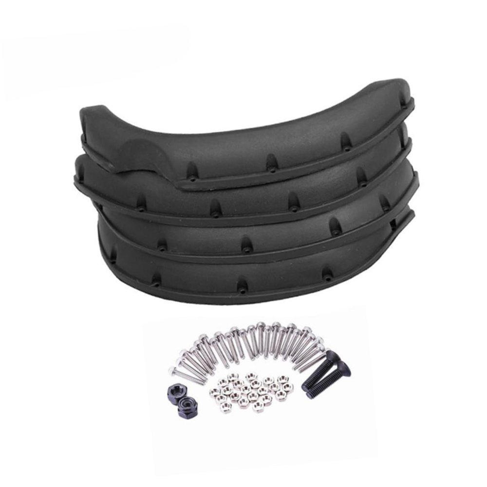 Abaodam 4pcs Black Rubber Wheel Eyebrow for Rc Crawler Cars Protects Against Scratches and to Paint Easy Installation