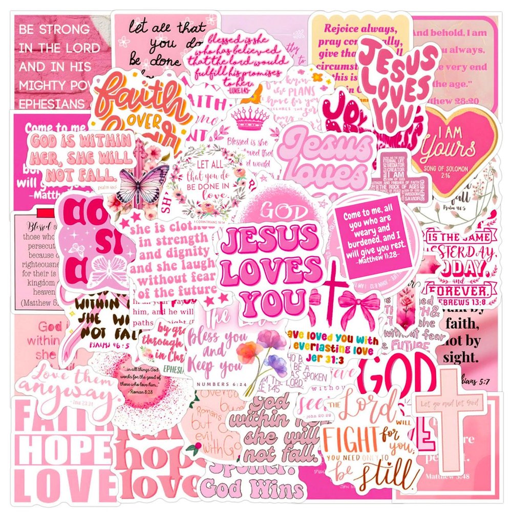 100 PCS Bible Verse Stickers, Jesus Scripture Stickers, Bible Journaling Supplies, Christian Sticker for Water Bottles, Christian Sticker Gifts for Adults and Teens
