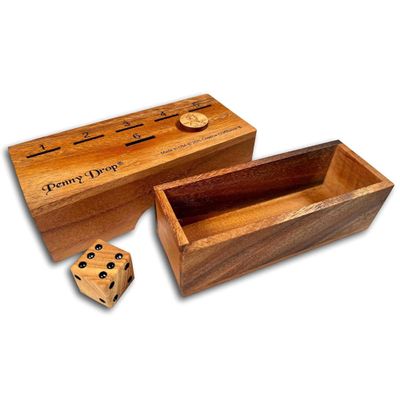 Creative Crafthouse Penny Drop Game  Travel Edition, Compact Dice Game for Family Fun, Made in USA