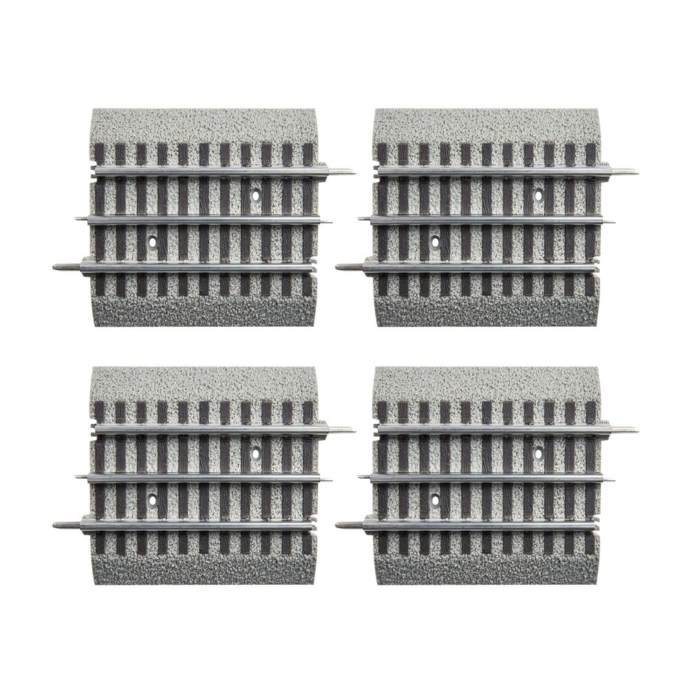 Lionel FasTrack 4.5 Inch Straight O Gauge Model Train 4 Piece Track Pack