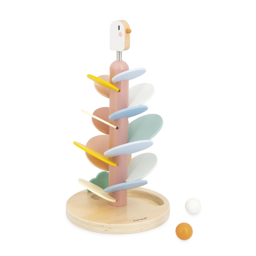 Janod - Wooden Descender Slide to Assemble - Child Playtime - Develops Fine Motor Skills - Educational and Decorative - Encourages Learning