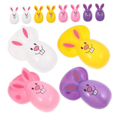 COLLBATH 20Pcs Fillable Easter Bunny Eggs with Twistable Design Spacious Artificial Eggs for Crafts and Decorations Cute Openable Faux Eggs for Party Favors and Boy Girl Activities