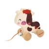 Janod - Wooden Ride-On Cow with Bell - Pull-Along and Push-Along Toy - Motor Skills & Imagination Training - 50cm String Suitable for Small Hands - from 12 Months, J03324 view 2