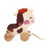 Janod - Wooden Ride-On Cow with Bell - Pull-Along and Push-Along Toy - Motor Skills & Imagination Training - 50cm String Suitable for Small Hands - from 12 Months, J03324 view 3