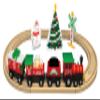 MasterPieces Wood Train Sets - Lionel 18 Piece Holiday Train Set view 3