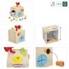 Janod Motor Skills and Manipulation - Sensory Box - Activity Cube - 12 Accessories - Learning Shapes and Colours - Awaken The Senses - Wooden Toy from 18 Months - J05307, J05307, Multi-Coloured view 2