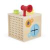 Janod Motor Skills and Manipulation - Sensory Box - Activity Cube - 12 Accessories - Learning Shapes and Colours - Awaken The Senses - Wooden Toy from 18 Months - J05307, J05307, Multi-Coloured view 3