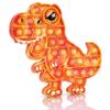 NiToy Dinosaur Pop Fidget Toy for Travel, Home, Classroom, Kids & Adults Silicone Stress Relief Sensory Game, Dual-Sided Educational Bubble Toy for Fine Motor Skills, Focus, Anxiety Reduction (Orange) view 1