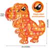 NiToy Dinosaur Pop Fidget Toy for Travel, Home, Classroom, Kids & Adults Silicone Stress Relief Sensory Game, Dual-Sided Educational Bubble Toy for Fine Motor Skills, Focus, Anxiety Reduction (Orange) view 2