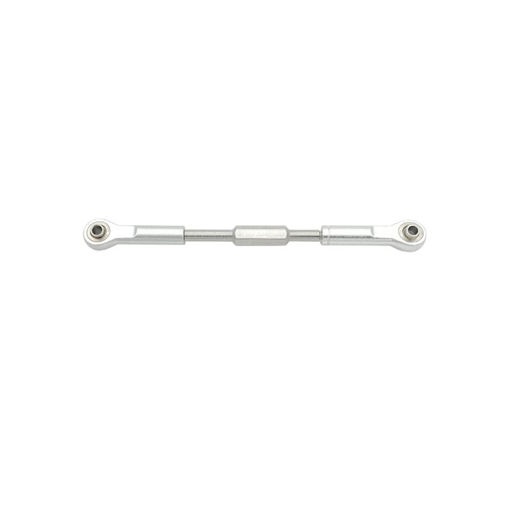 for HSP 94111/94188 RC Car Upgrade 2pcs CNC Machined Aluminium Alloy Stee Rod RC Linkage Servo Rod Replacement Accessory RC Car Parts(Silver,105mm)