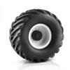 for Traxxas for Maxx for Tmaxx for E-Revo 3.3 2PCS 1/8 Truck Rubber Tire W/17mm Hex Plastic Wheel Rim 173mm/91mm Rubber Rocks Tyres Set Rc Car Tires view 3