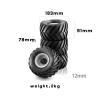 for Traxxas for Maxx for Tmaxx for E-Revo 3.3 2PCS 1/8 Truck Rubber Tire W/17mm Hex Plastic Wheel Rim 173mm/91mm Rubber Rocks Tyres Set Rc Car Tires view 4