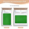 Green Solid Color Pure Plain Extra Large Resuable Toddler Mattress Pads Waterproof Washable Bed Wetting Pads Breathable Toddler Bedding Products for Baby Boys Girls, 52" L x 34" W view 4