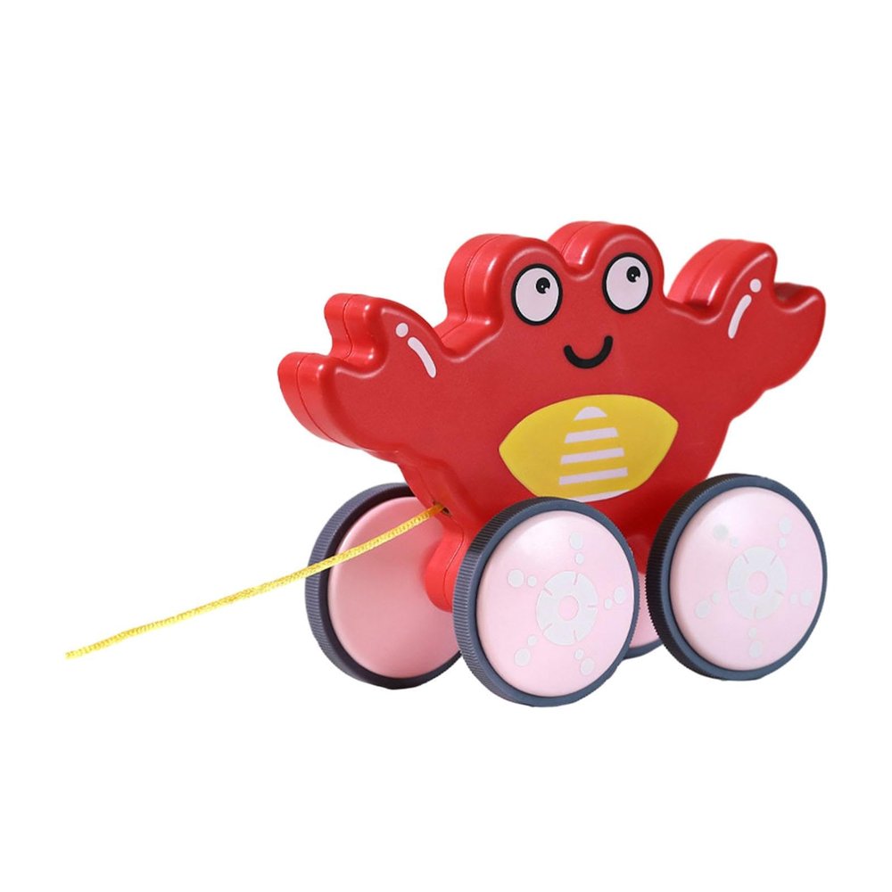 Animal Pull Along Toy for Kids, Ideal for Motor Skill Development, Crabs