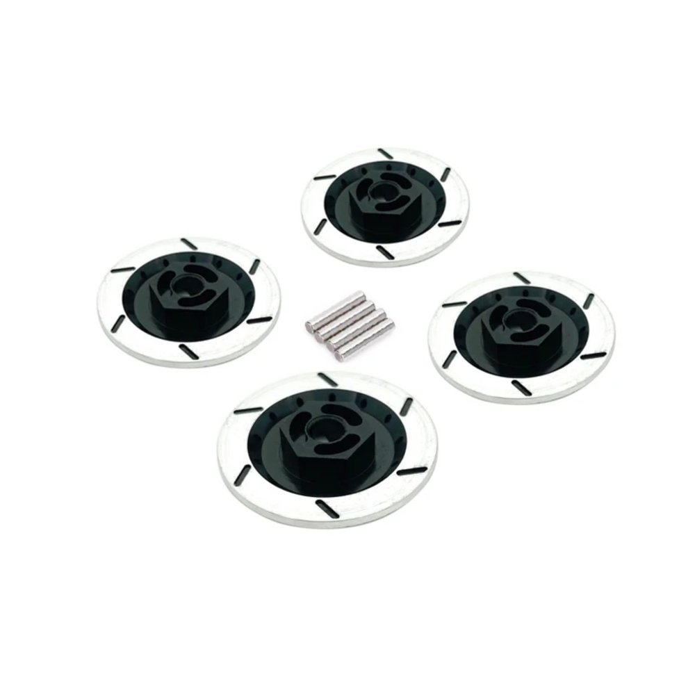 RC Upgrade Accessories for MN86 MN86S MN86K MN86KS 1/12 Tire Brake Disc with Adapter RC Car DIY for Climbing RC Car Spare Parts Upgrade Parts Accessories(Black)
