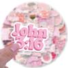 100PCS Pink Christian Stickers Bible Verse Stickers Faith Stickers Religious Stickers Jesus Motivational Stickers Inspirational Stickers God Stickers for Laptop Water Bottles Skateboard Computer Phone view 2