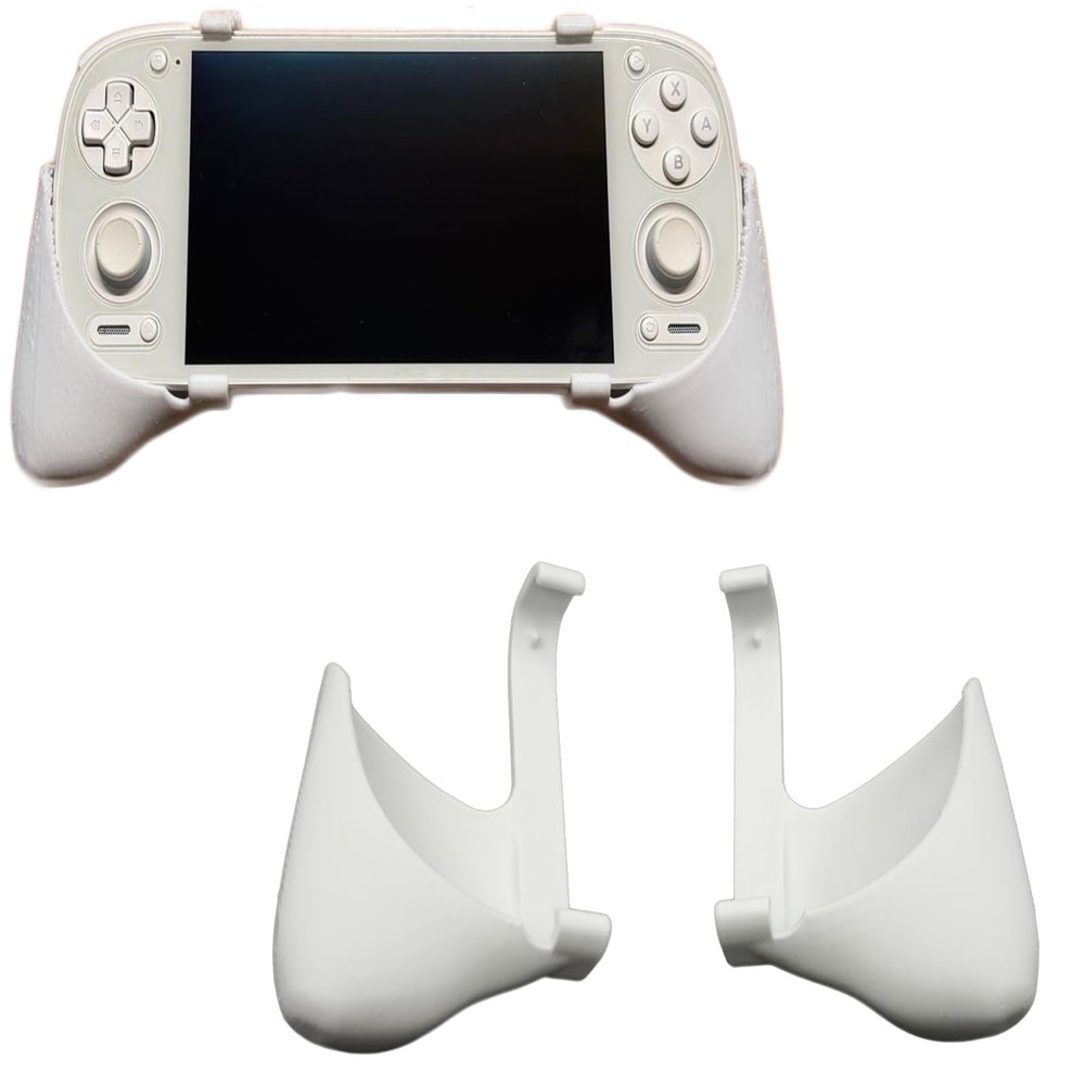 3D Printed Grip Handle for Retroid Pocket 5,Game Console Holding Handle,Extension Hand Holder Bracket for Retroid Pocket 5 (White)