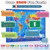 Bilingual Interactive Kids Talking World Map & Dinosaur Poster for Kids Learning and Educational Toys, Talking Educational Toys for 3 to 12 Years Old Girls/Boys, Preschool Learning Chart view 2