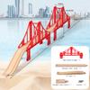 Wooden Train Track Accessories Train Railway Accessories Double Suspension Train Bridge Toy Train Set for Toddlers 3-5 Train Tracks Compatible with All Leading Brands view 2