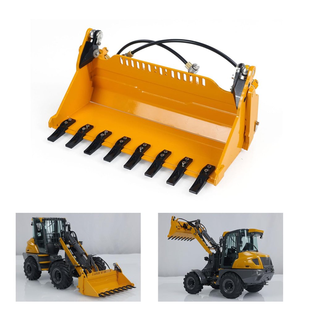 wheelfun LESU Metal Openable Bucket for 1/14 RC Hydraulic Loader AOUE MCL8 AT1050 Model Hobby Grade Model Parts