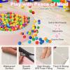 HONEY JOY Foam Ball Pit, 44.5 x 10 Large PU Leather Ball Pool with 50 Ocean Balls, Indoor Outdoor Baby Crawl Playpen, Dog Play Pit, Round Playhouse Ball Pit for Toddlers, Gift for Boys Girls (Pink) view 3
