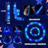 24 PCS Blue Glow Sticks for Kids,Light Up Pop Tubes Party Favors for Toddlers,Goodie Bag Stuffer Fillers,Birthday Valentines Day Mardi Gras Party Gifts Non Candy Treats Prizes Toy for Boys Girls view 4