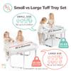 MEKA Small 28"x28" Tuff Tray Set White, Activity Sensory Tray Plus Stand Children, Outdoor Play Sand and Water Table for Toddlers and Kids, Toy Boys Girls view 3