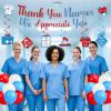 32pcs Nurse Appreciation Week Decorations 2026 Thank You Nurse Appreciation Banner Balloons Nurses Appreciation Gifts Hanging Swirls Pompoms Sash Table Centerpieces RN Graduation Party Decorations view 3