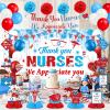 32pcs Nurse Appreciation Week Decorations 2026 Thank You Nurse Appreciation Banner Balloons Nurses Appreciation Gifts Hanging Swirls Pompoms Sash Table Centerpieces RN Graduation Party Decorations view 4