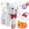eJog Pup Walking Dog Toy with Leash, Remote Control Interactive Robot Dog, Dress Up Plush Puppy with Walking, Barking, Tongue Licking, Tail Wagging, Toys for Age 3+ Kids view 1
