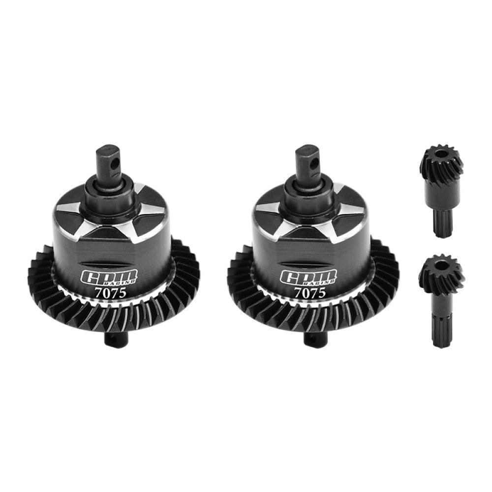 4140 Carbon Steel + 7075 Alloy Front & Rear Complete Differential for Traxxas 1:16 Mini Maxx/Mini Slash/XRT VXL 3S Monster Truck Upgrades - Black