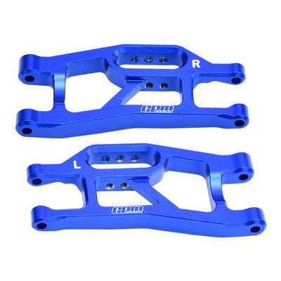 Aluminum 7075 Alloy Front Lower Suspension Arms for Traxxas 1/16 Mini Maxx 4WD RTR Brushless Monster Truck 107154-1 Upgrades - Blue