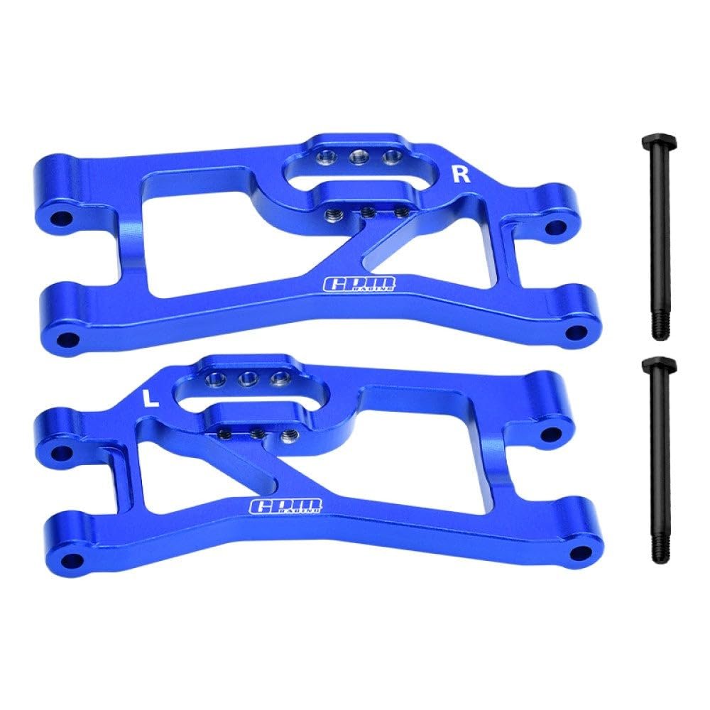 Aluminum 7075 Alloy Rear Lower Suspension Arms for Traxxas 1/16 Mini Maxx 4WD RTR Brushless Monster Truck 107154-1 Upgrades - Blue