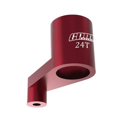 Aluminum 7075 Alloy 24T Servo Arm for LOSI 1:24 Micro-B 2WD Buggy RTR-LOS00007 / 1:28 Micro-T 2S 2WD RTR Stadium Truck-LOS-1392 Upgrades - Red