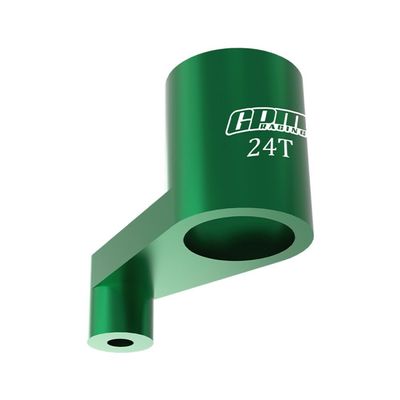 Aluminum 7075 Alloy 24T Servo Arm for LOSI 1:24 Micro-B 2WD Buggy RTR-LOS00007 / 1:28 Micro-T 2S 2WD RTR Stadium Truck-LOS-1392 Upgrades - Green