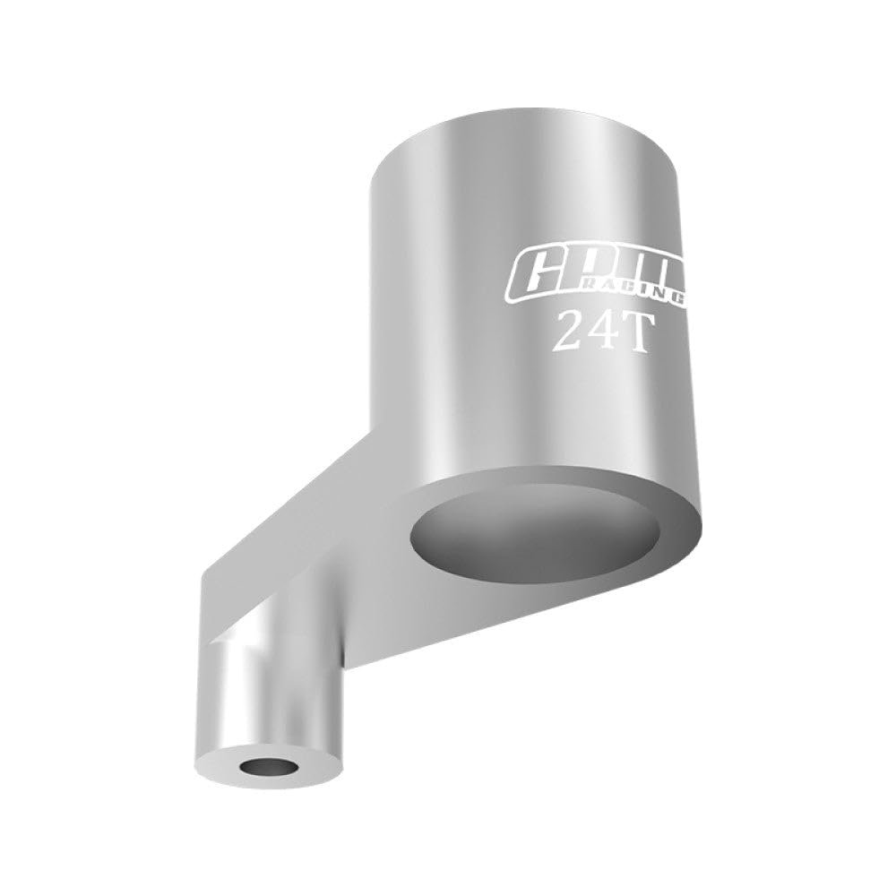 Aluminum 7075 Alloy 24T Servo Arm for LOSI 1:24 Micro-B 2WD Buggy RTR-LOS00007 / 1:28 Micro-T 2S 2WD RTR Stadium Truck-LOS-1392 Upgrades - Silver