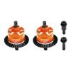 4140 Carbon Steel + 7075 Alloy Front & Rear Complete Differential for Traxxas 1:16 Mini Maxx/Mini Slash/XRT VXL 3S Monster Truck Upgrades - Orange view 1