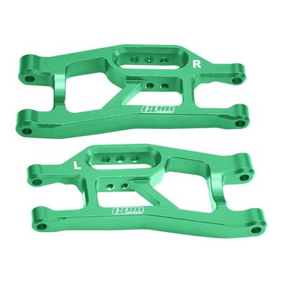 Aluminum 7075 Alloy Front Lower Suspension Arms for Traxxas 1/16 Mini Maxx 4WD RTR Brushless Monster Truck 107154-1 Upgrades - Green