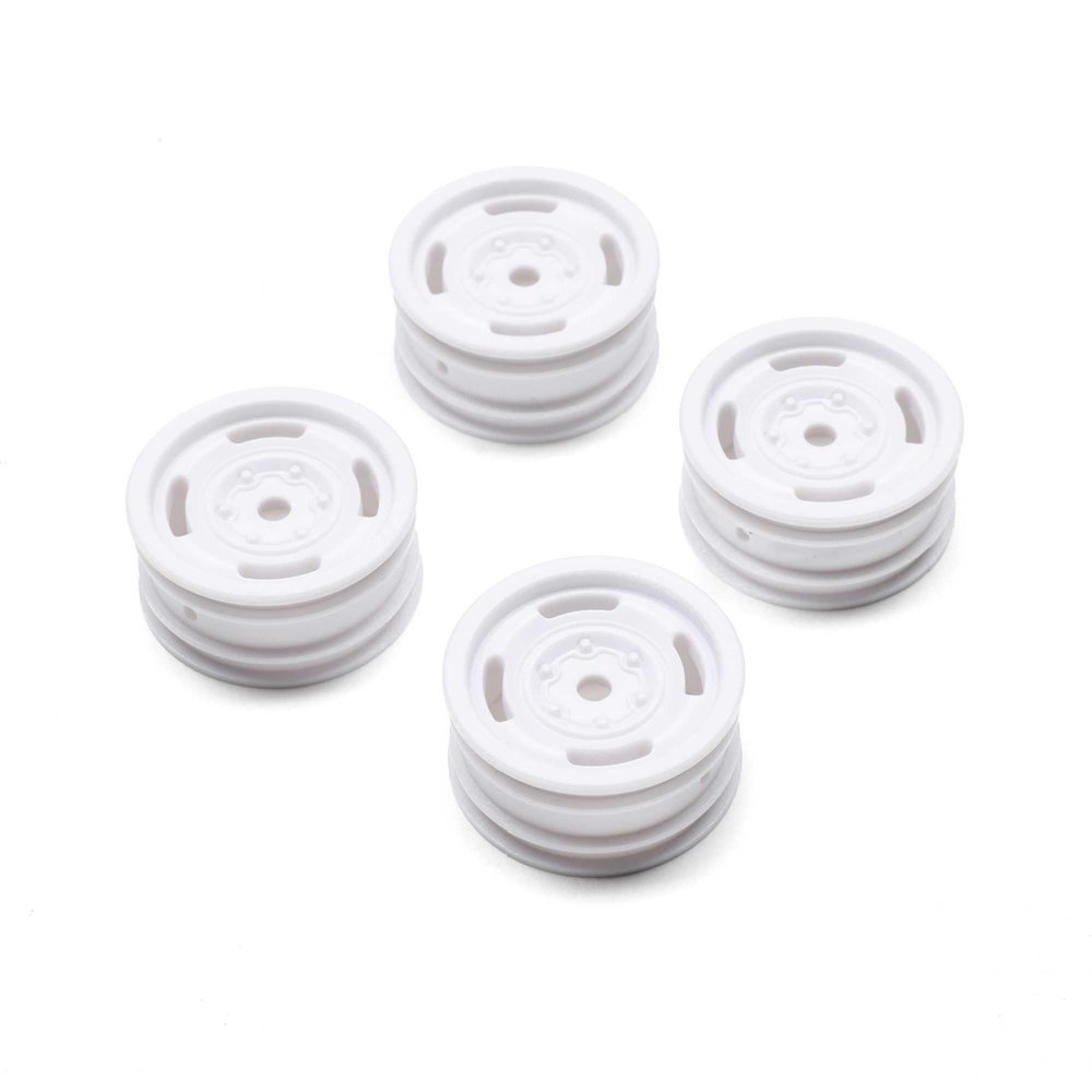 Axial 1.0 Bronco Heritage Wheels, White: SCX24, AXI-2184