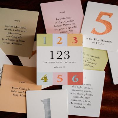 123 Cards for Kids 100pcs - Faith-Based Flash Cards for Toddlers 1-3, Christian Toddler Flash Card for Learning, Catholic Numbers for Toddlers, Religious Educational Flashcards for Preschool
