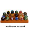 Tiered Marbles Display Holds 18 Marbles 5/8" to .72"- Sphere Display great for shelves Burnt orange #6282 view 2