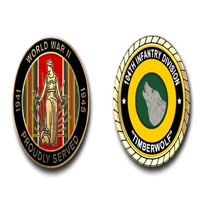104th Infantry Division Timberwolf WWII Service Challenge Coin