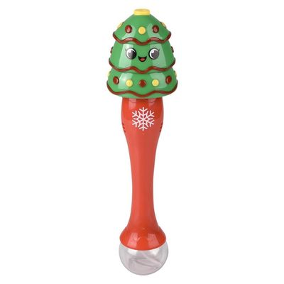 Rhode Island Novelty Light-Up Christmas Tree Bubble Wand 13.5"