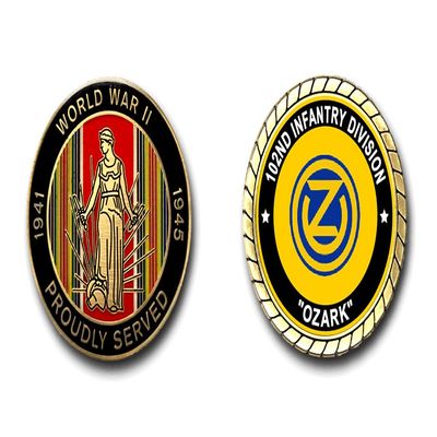 102nd Infantry Division Ozark WWII Service Challenge Coin