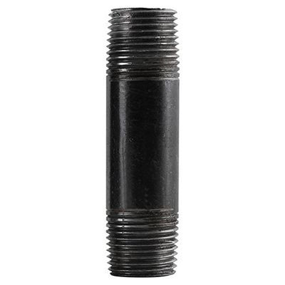 0.75 x 1.5 in. Black Steel Nipple