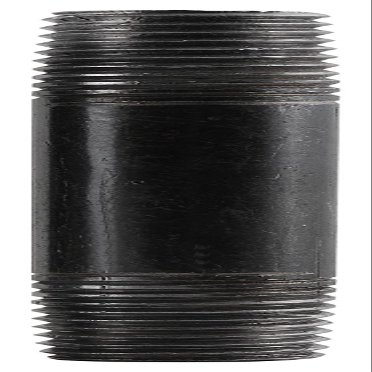 0.375 x 1.5 in. Black Steel Nipple