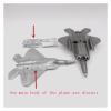 OQMAZO Die Cast Plane 1:100 for F22 Fighter Metal Alloy Die Cast Scale Airplane Model Collection Ornaments Display Finished Metal Airplane view 3
