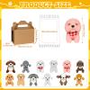180 Pcs Adopt a Dog Party Favors Include 12 Mini Plush Dogs 12 Adoption Card 12 Kraft Boxes 12 Check Card 5 Adopt Sign 24 Puppy Stickers 1 Fence 102 Adopt a Puppy Supplies for Adoption Party (Dog) view 2