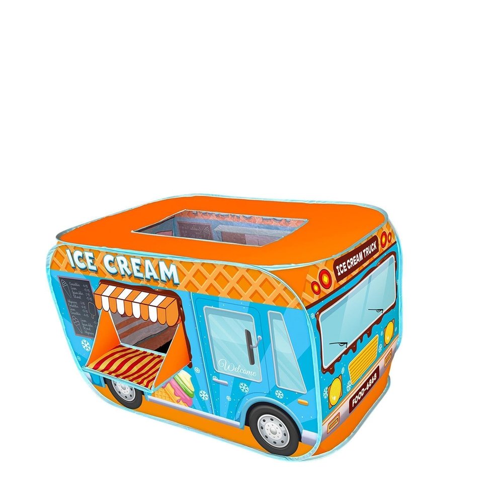 Ice Cream Car Tent Playhouse Creative Lightweight Vehicle Toys Foldable Kids Play Tent for Children Boys Girls Birthday Gift
